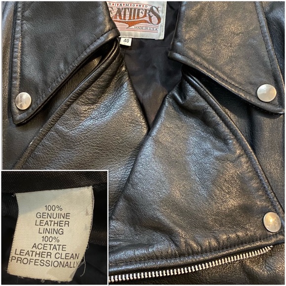 Vintage 80s Diamond Leathers Fringed Moto Jacket - Picture 9 of 13